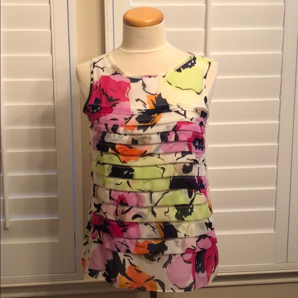 Dana Buchman Floral Sleeveless Top